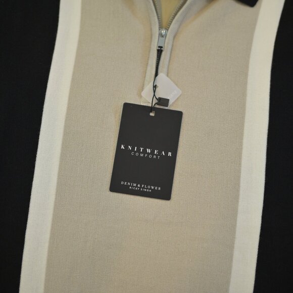 Denim & Flower Men's Size M Knitwear Pull Over Sweater Shirt  NWT - Picture 2 of 4